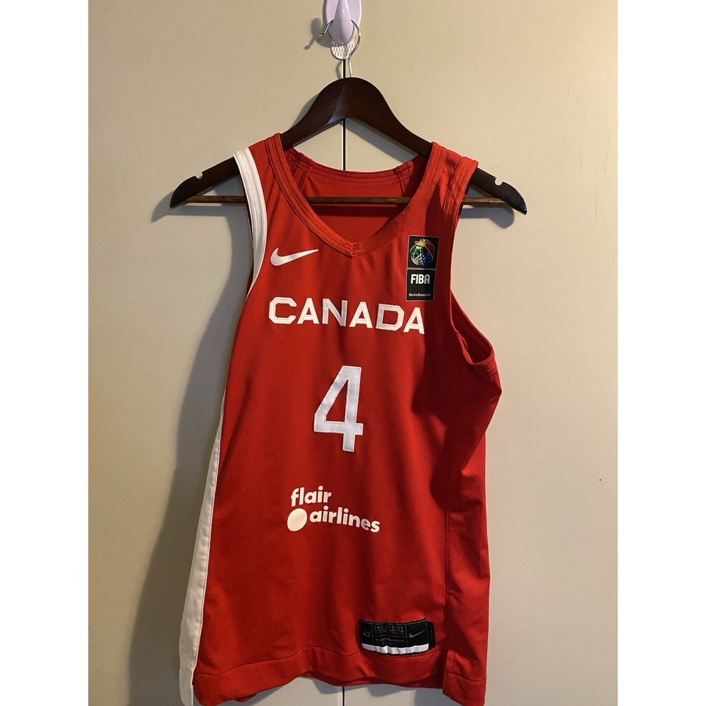 Team Canada Kacie Bosch Game Issued Nike Basketball Jersey FIBA Size 42 Length+2